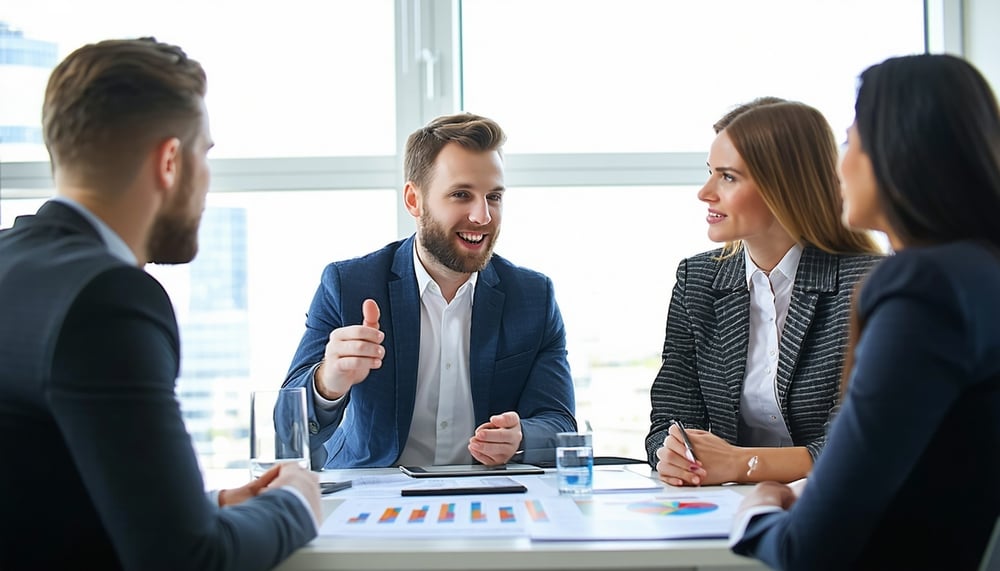 Business partners discussing a growth strategy